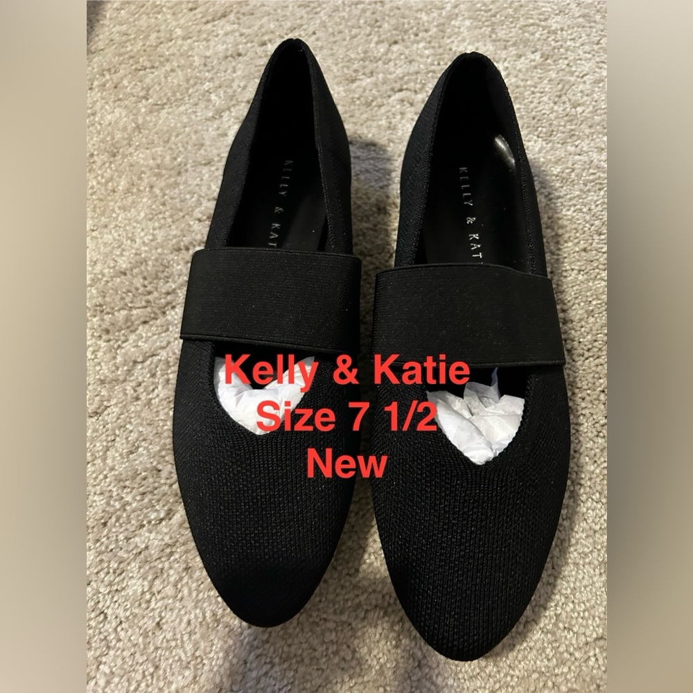 Kelly & Katie Elegant Black Slip-Ons